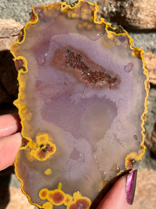 Moroccan Drusy Agate stone Lapidary Slab