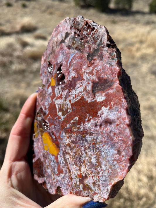 Moroccan Moss agate stone End Cut