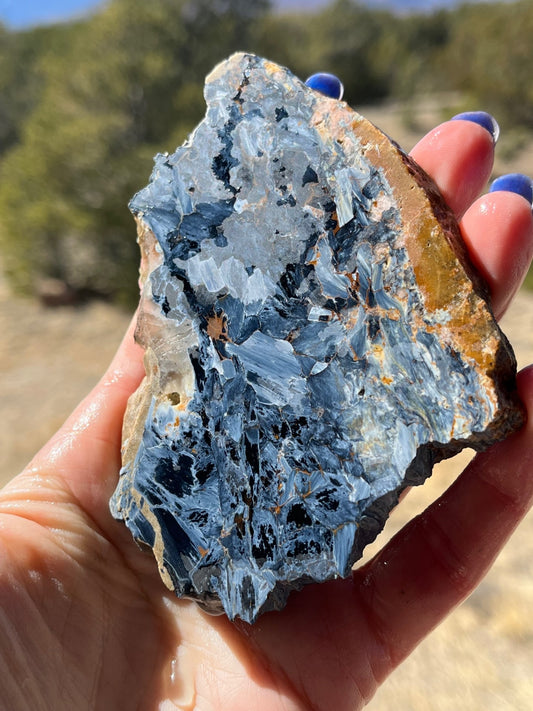 Blue Pietersite Lapidary Slab stone slice