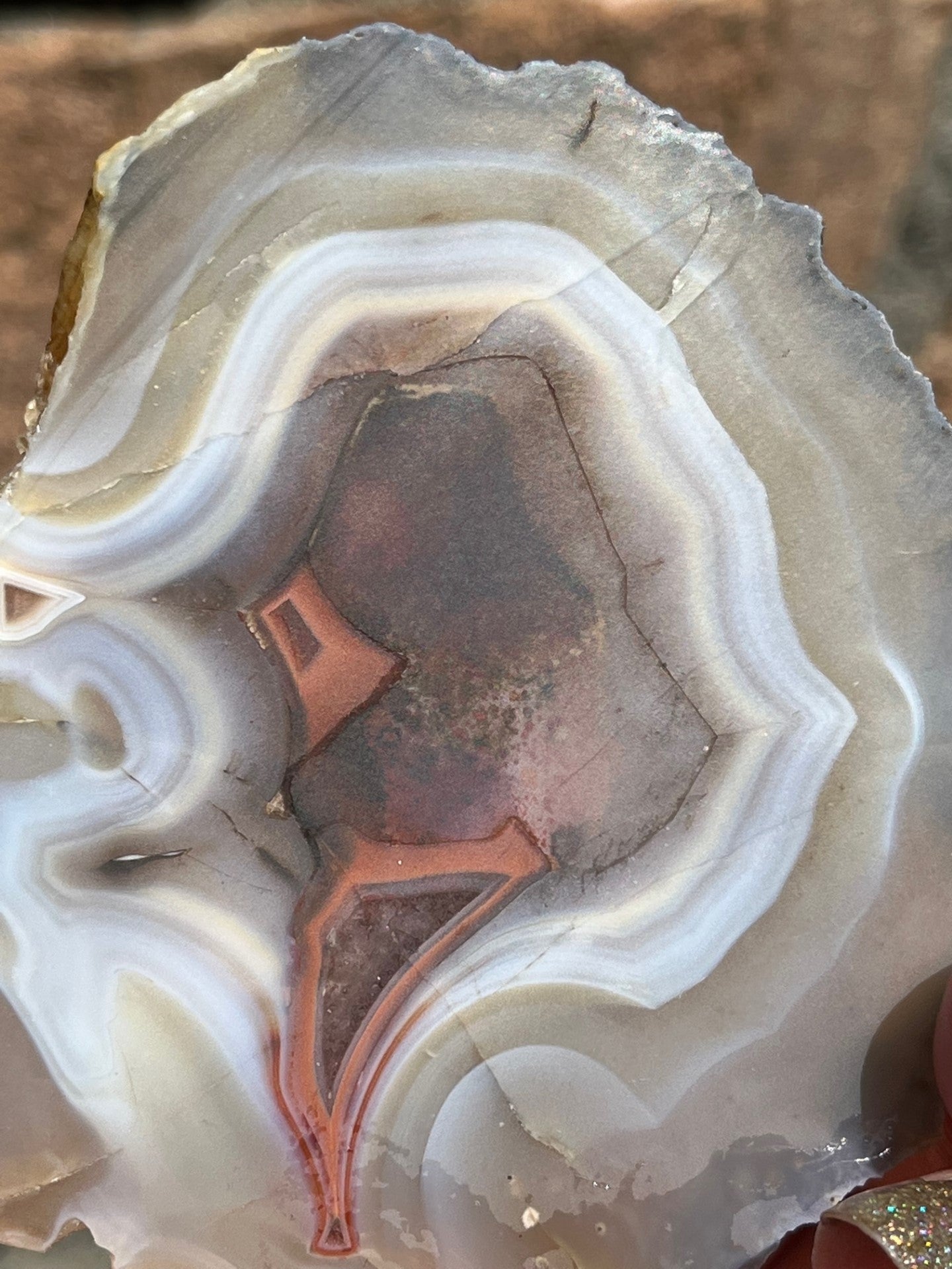 Milawi Agate Vintage 1970's lapidary slab